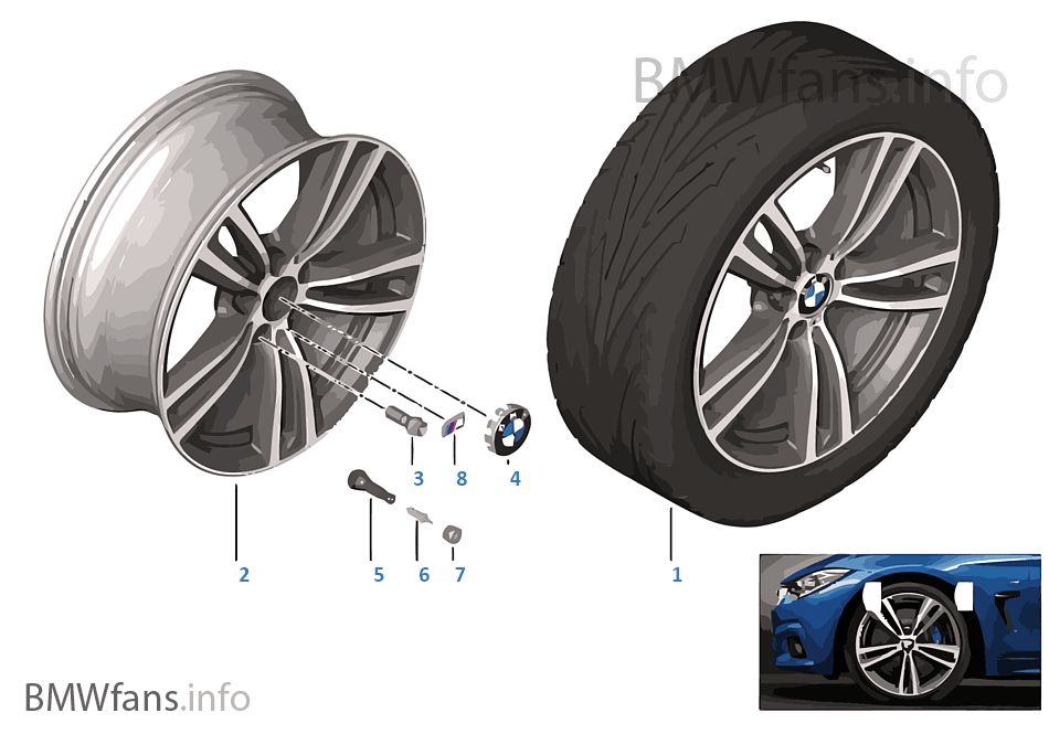 BMW LA wheel M Double Spoke 442 — 19''
