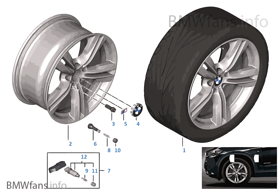 BMW LA wheel M Double Spoke 467 — 19''