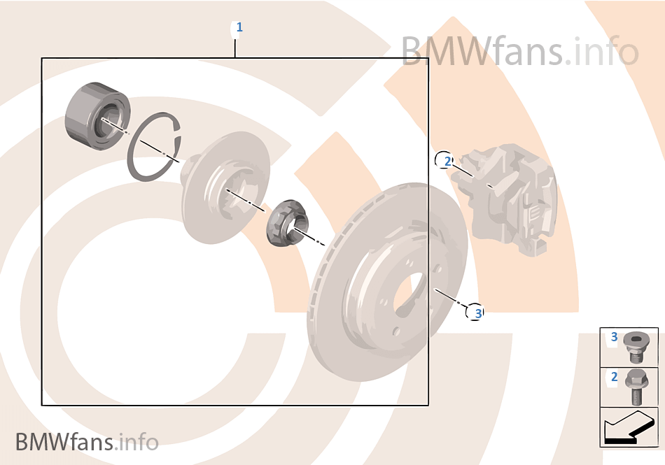 Repair kit for wheel bearing, rear