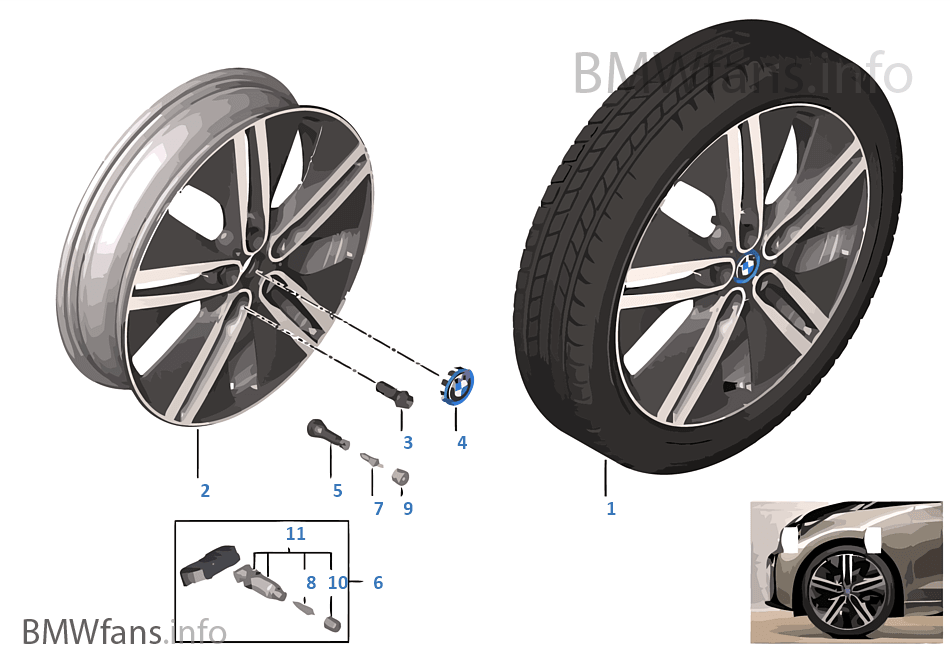 BMW i LA wheel, Double Spoke 430 — 20"