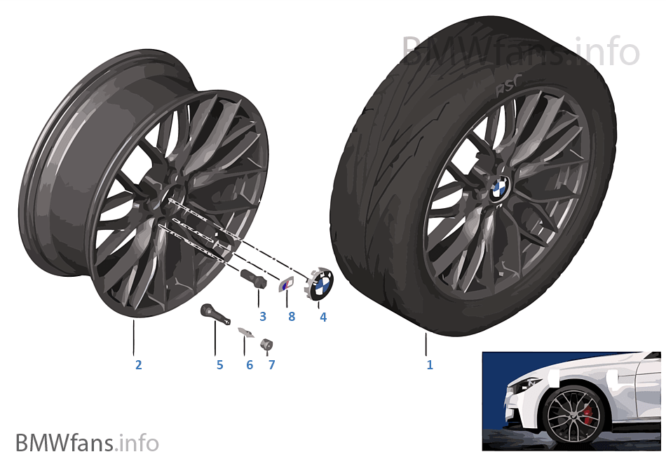 BMW LA wheel M Double Spoke 405-18''