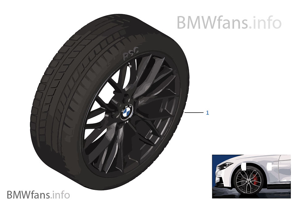 Winter wheel & tire Double Spoke 405M