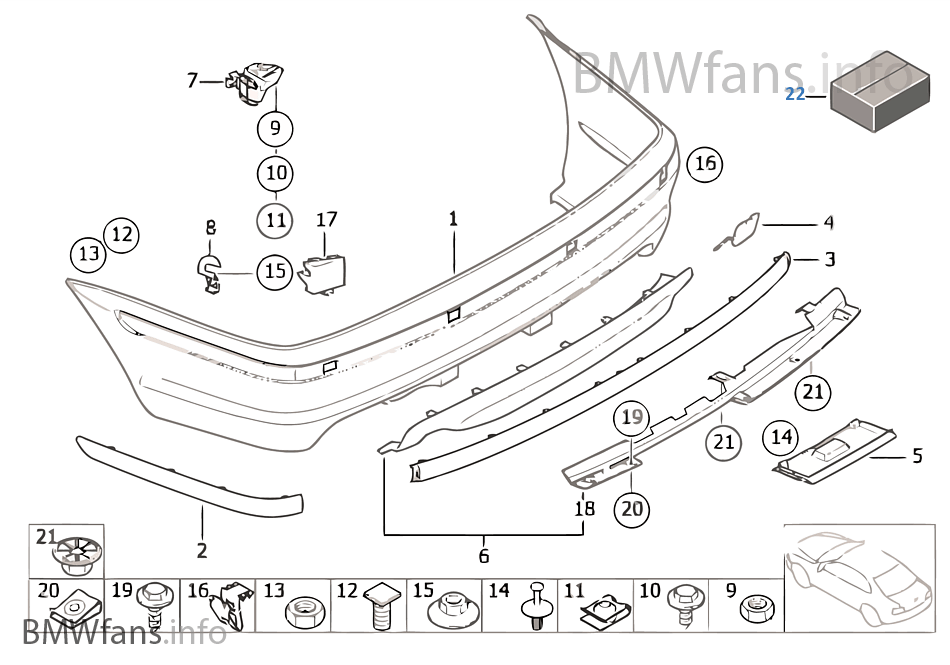 M Trim, rear