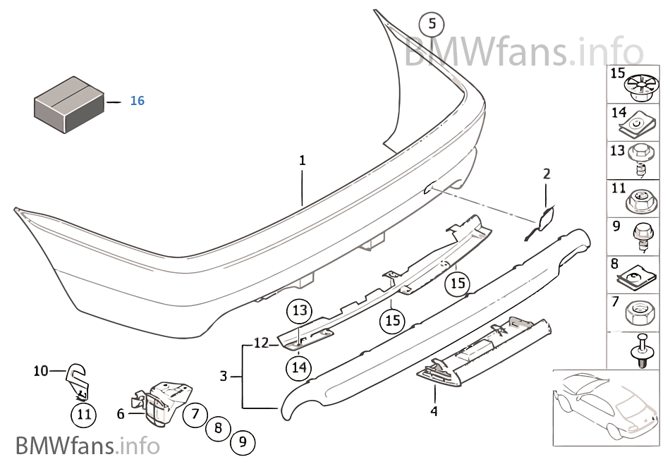 M Trim, rear