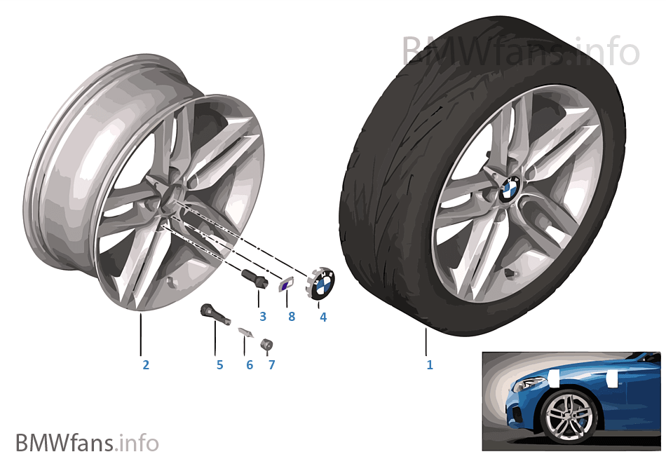 BMW LA wheel M Double Spoke 461 — 18''