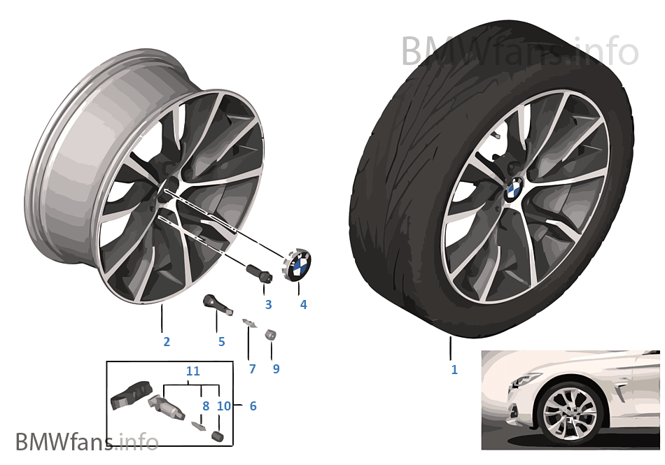 Л/с диск BMW турбинный дизайн 402 — 19''