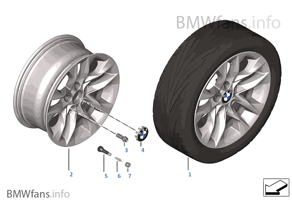 BMW LA wheel, V Spoke 621