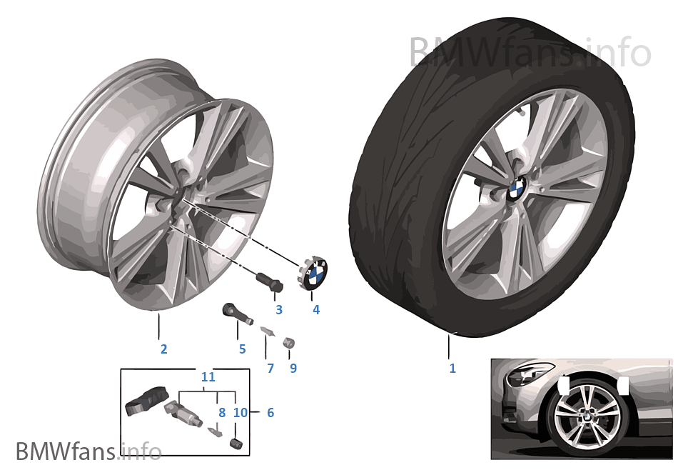 BMW LA wheel, Double Spoke 385