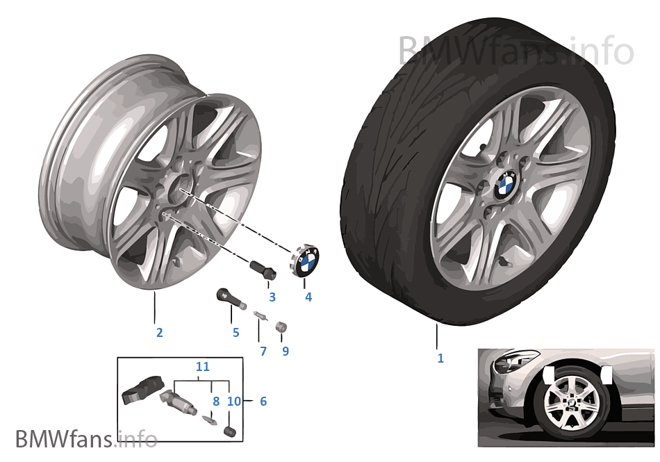 BMW LA wheel, Star Spoke 377