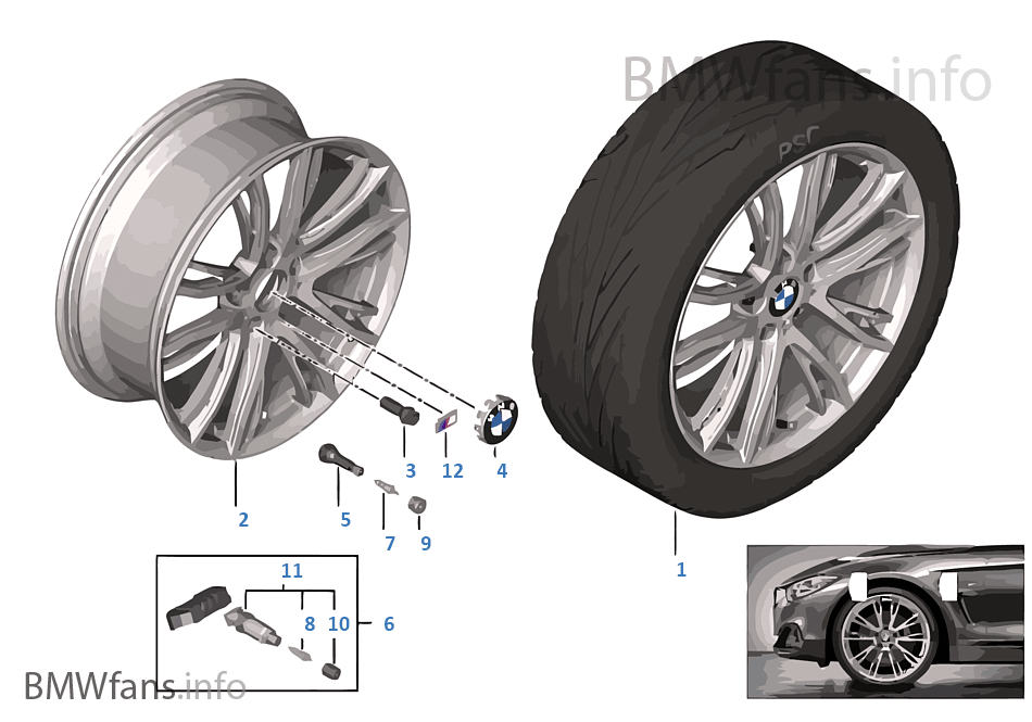BMW LA wheel M Double Spoke 624 — 20''