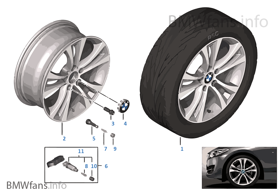 BMW LA wheel Double Spoke 384 — 18''