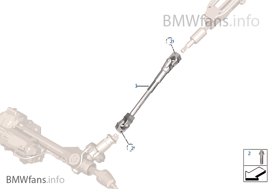 Steer.col.-lower joint assy