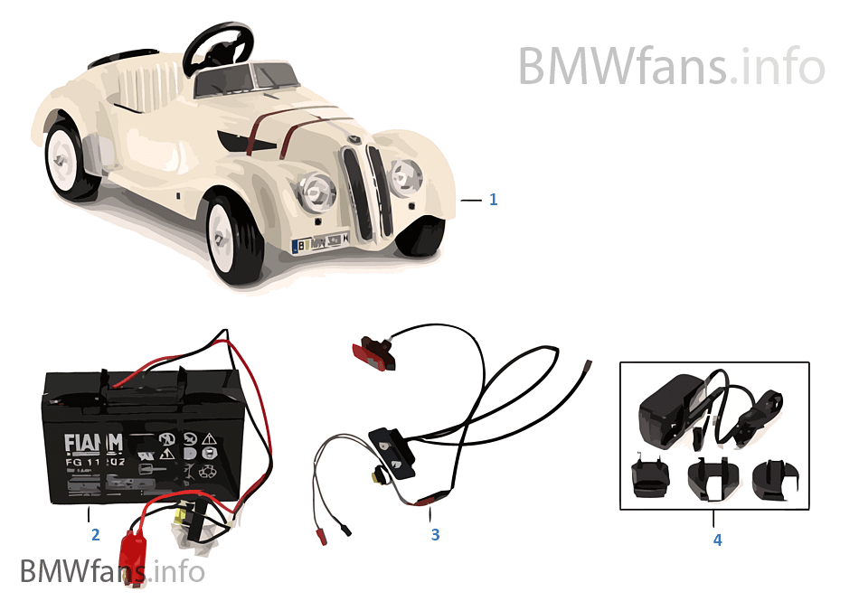BMW Repl. parts -328 Roadster Electro 6V