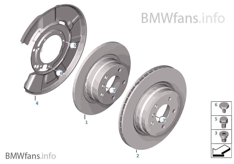 Rear wheel brake / brake disc