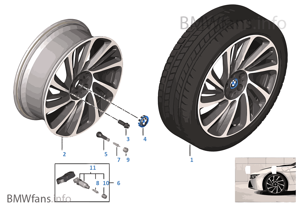 BMW i LM Rad Turbinenstyling 625 — 20"