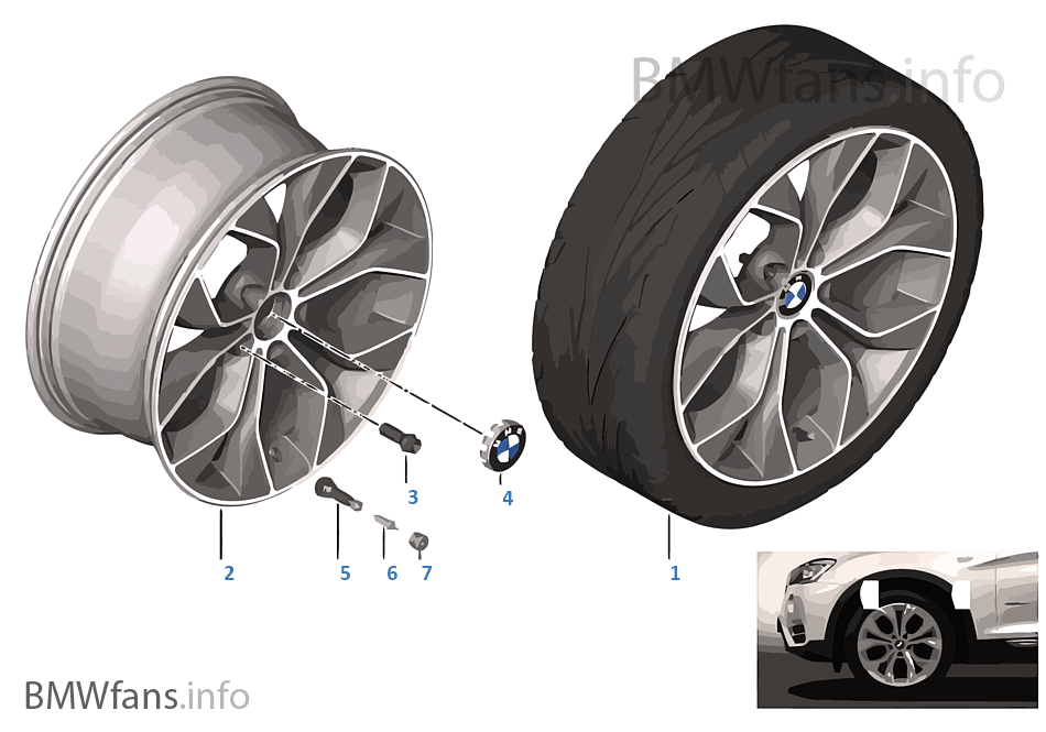 BMW LA wheel Y-Spoke 608-19'''