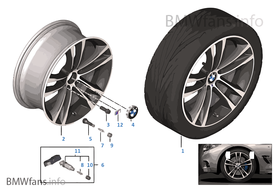 BMW LA wheel M Double Spoke 598 — 19''