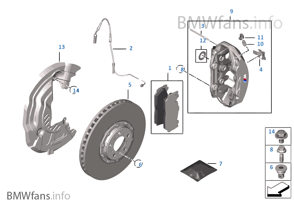 Front wheel brake