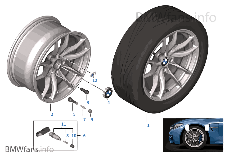 BMW LA wheel V-Spoke 513M — 18"