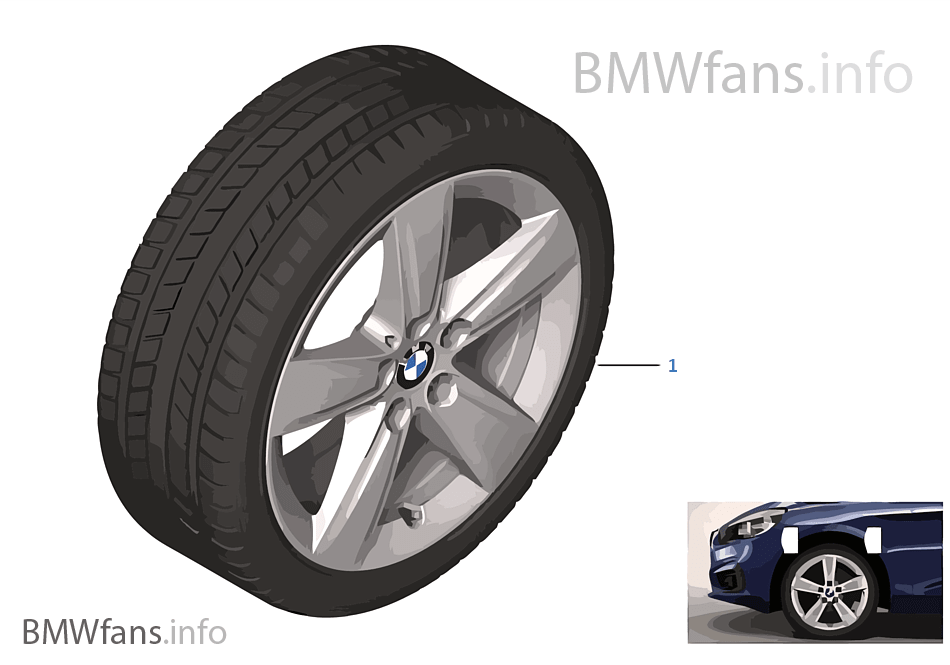 Winter wheel & tire, Star Spoke 478