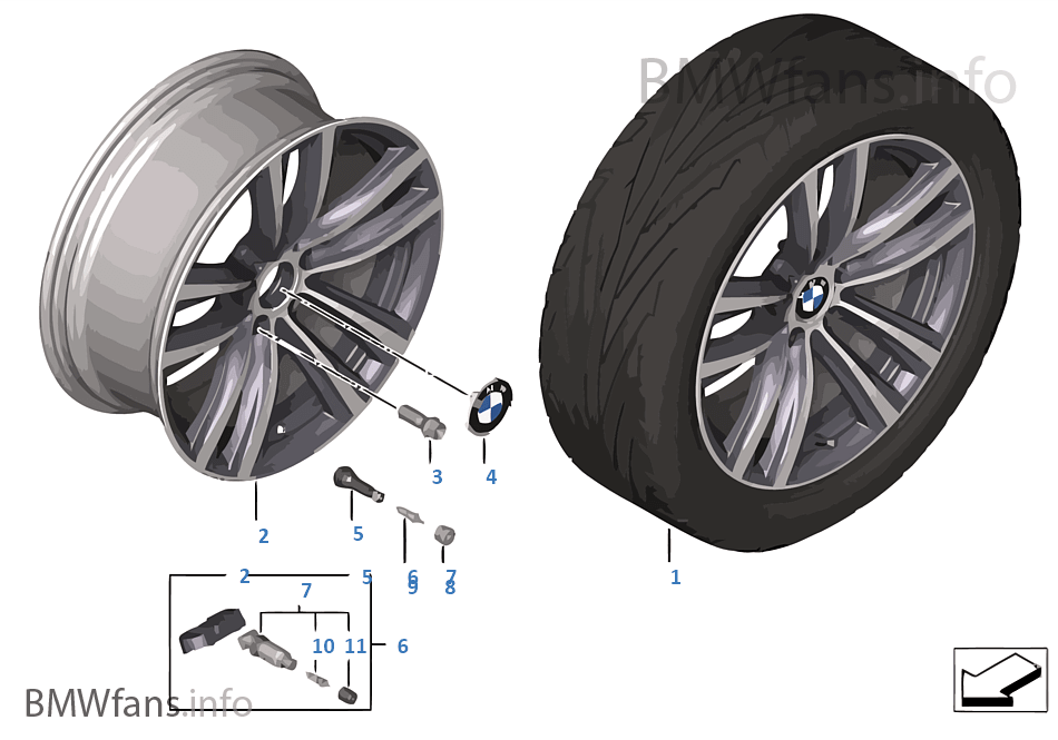 BMW LA wheel Double Spoke 466 — 19''
