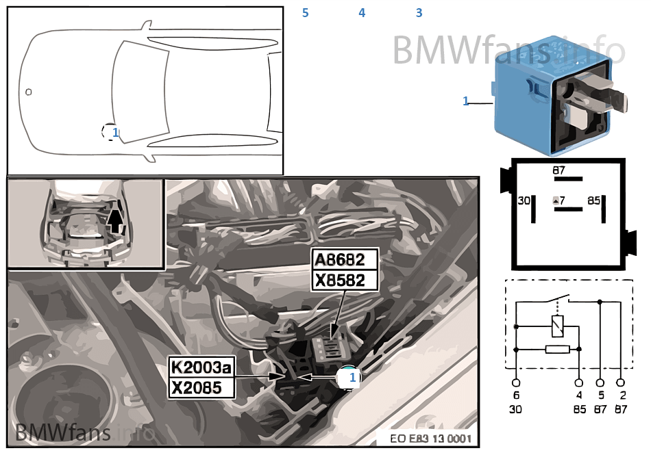 Relay DDE K2003a BMW X3 E83 X3 3.0d M57N Europe