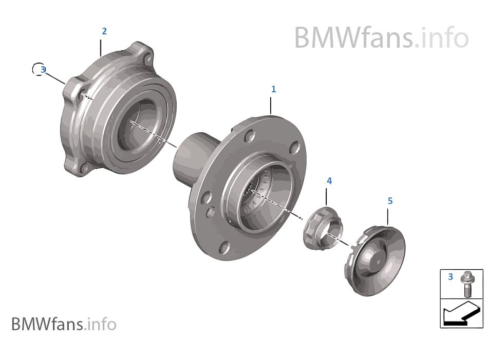 Side shaft/wheel bearings