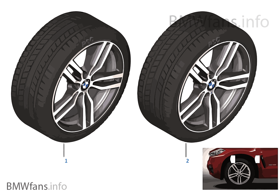 Winter wheel & tire M Double Spoke 623M