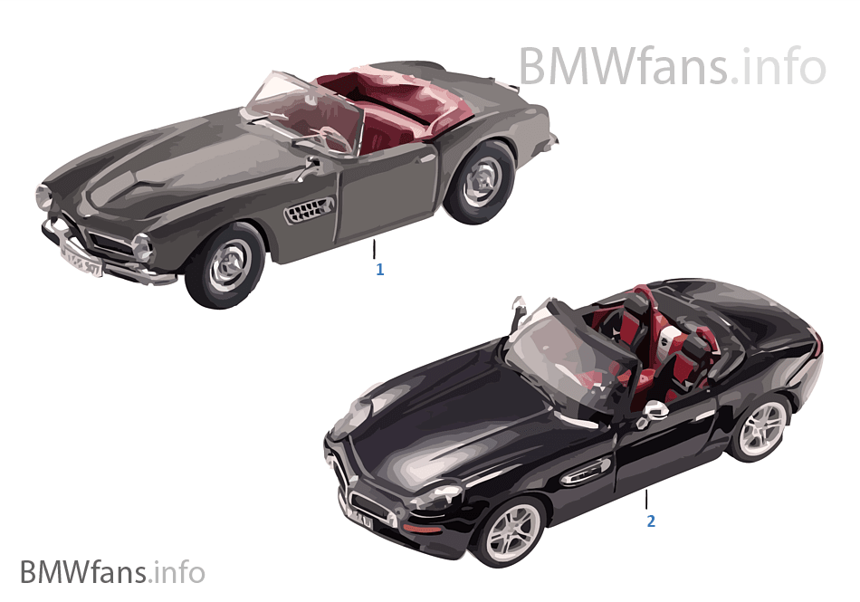 BMW Miniatures — BMW Z8 and 507 Convert.
