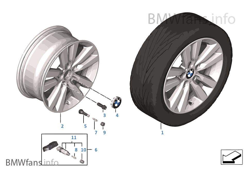 BMW roue alliage style 655 -17''