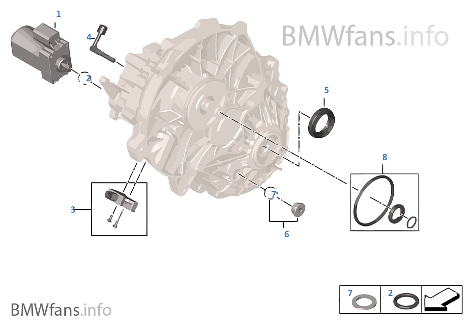 E-vehicle transmission single parts