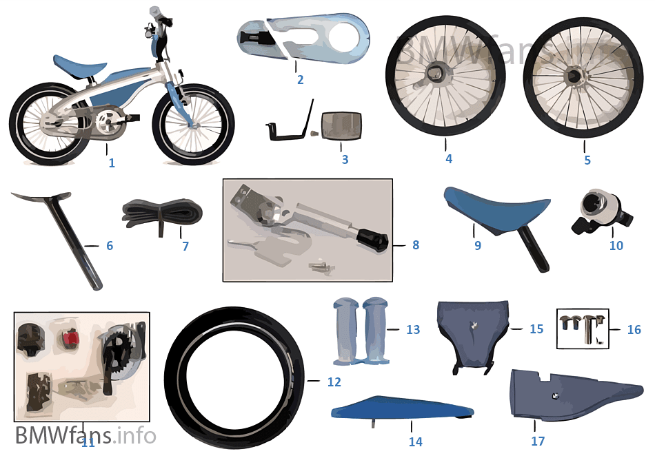 BMW 備件 - 藍色兒童自行車