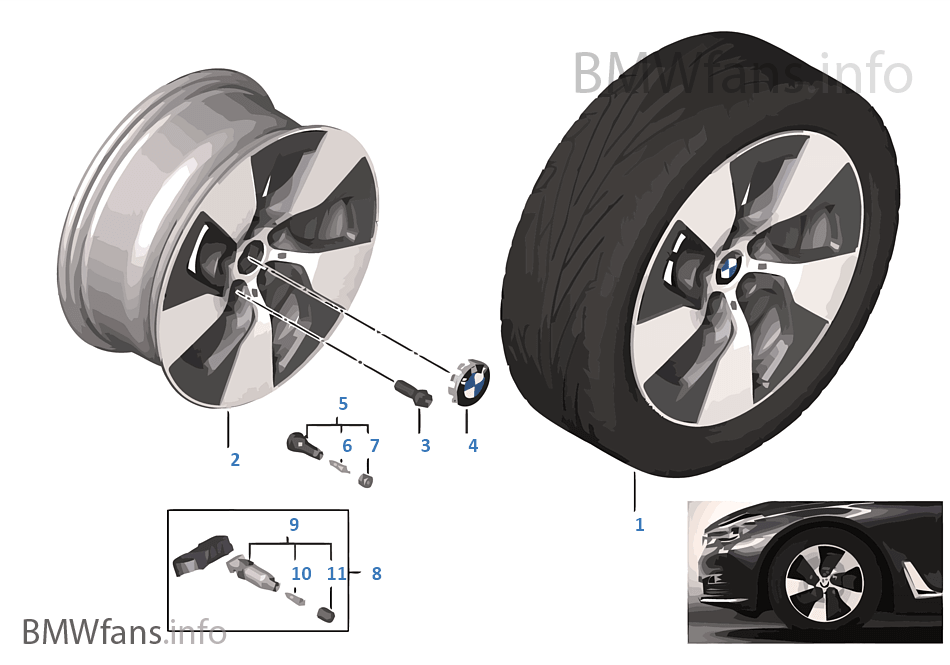 Л/с диск BMW турбинный дизайн 645 — 17''