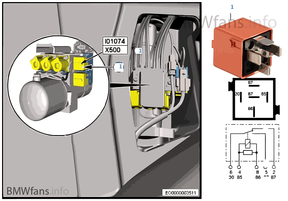 Relais mécanisme de capote I01074