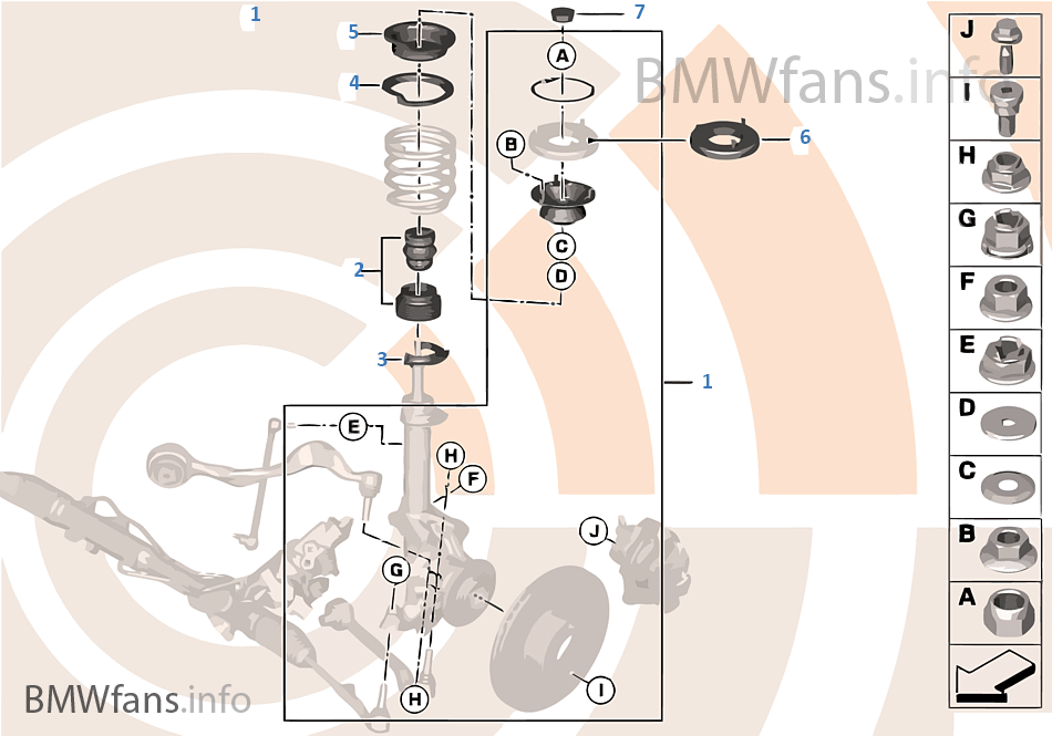 Repair kits for shock absorbers, rear