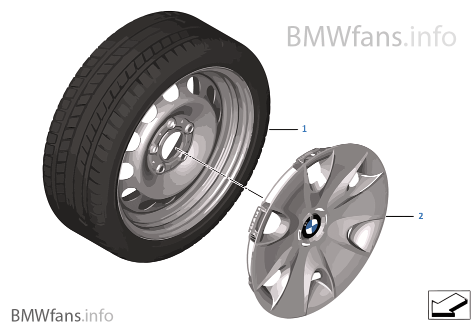 Winter wheel/tire, steel