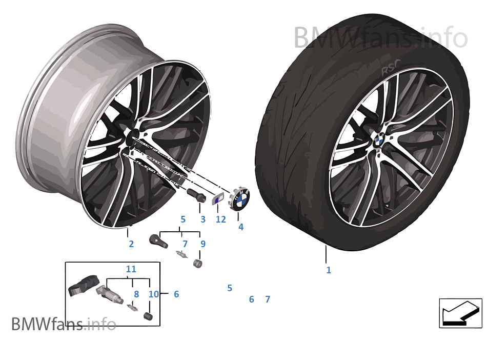 BMW LA wheel M Double Spoke 650M — 21'
