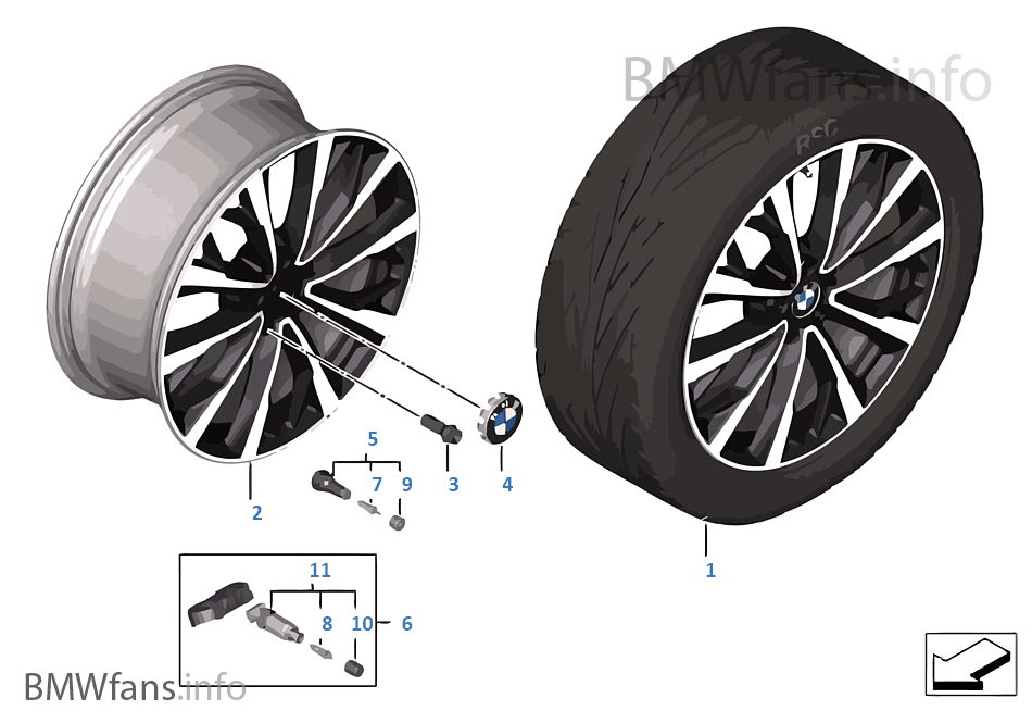 BMW LA wheel V-Spoke 573 — 19''