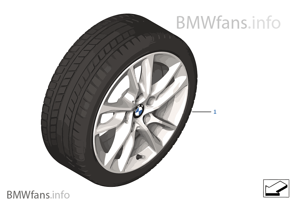 Winter wheel & tire, Double Spoke 474