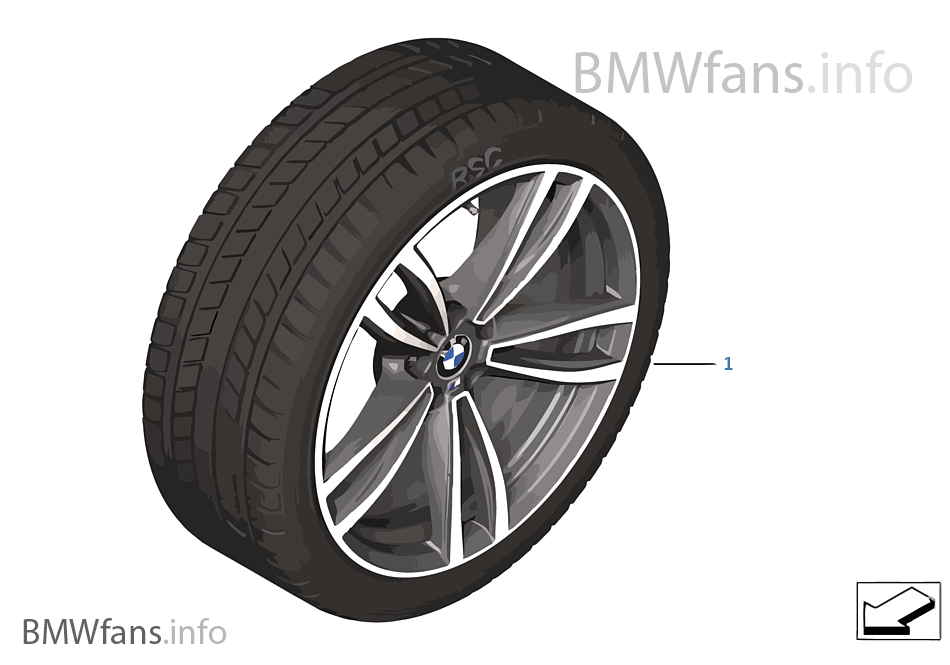 Winter wheel & tire M Double Spoke 647M