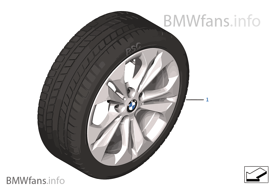 Winter wheel & tire, Double Spoke 564