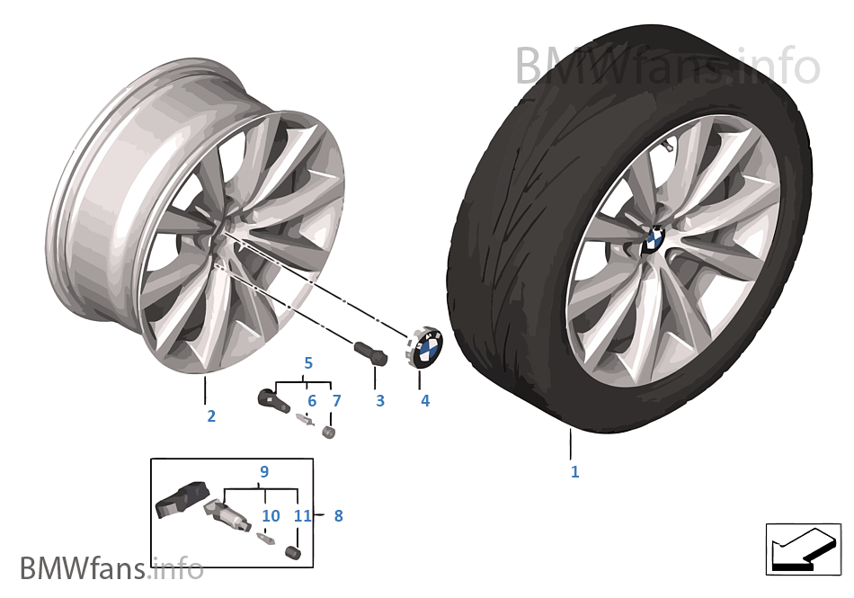 BMW LA wheel V-Spoke 642 — 18''