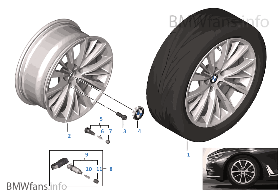 BMW LA wheel W-Spoke 643 — 18''