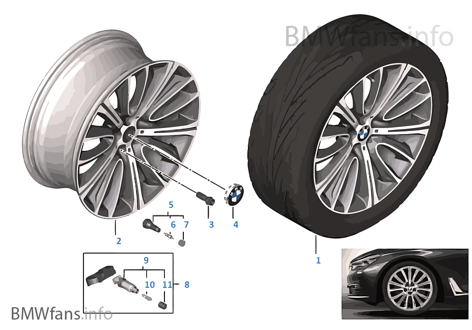 BMW LA wheel V-Spoke 628 — 20''