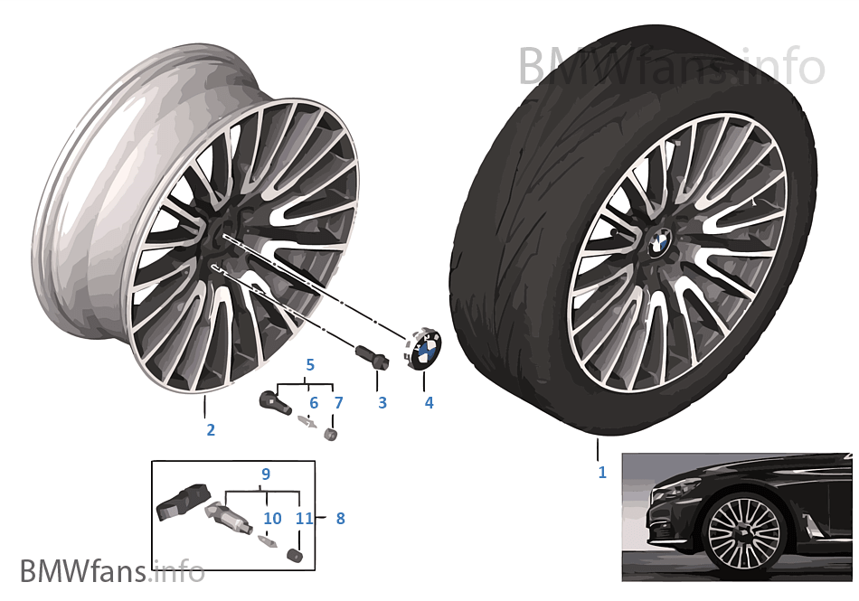 BMW LA wheel V-Spoke 629 — 21''