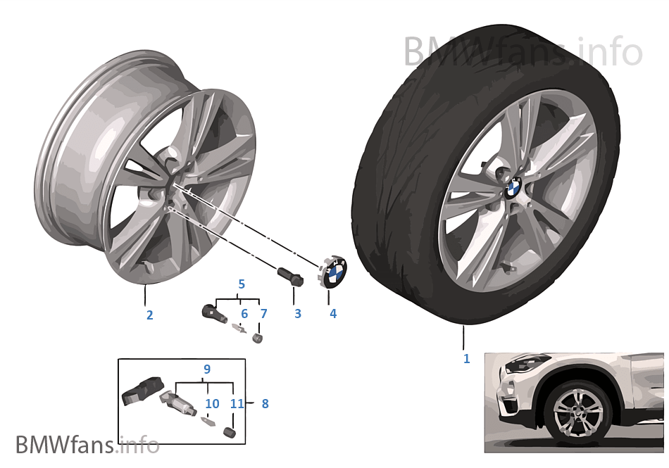 BMW LA wheel Double Spoke 385 — 17''