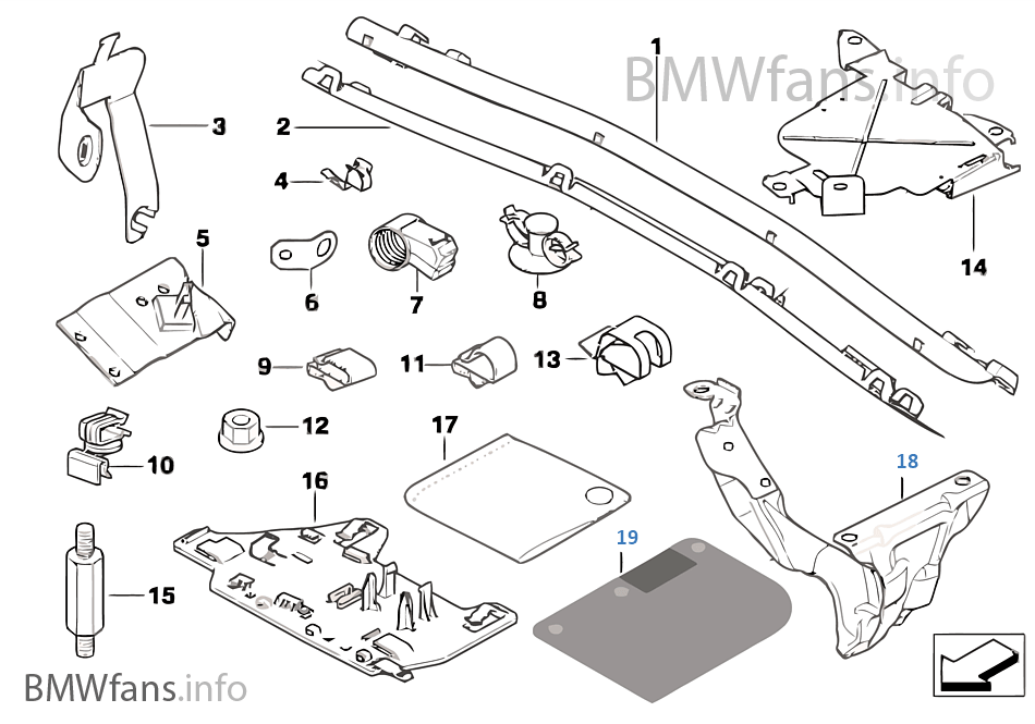 Diverse small parts