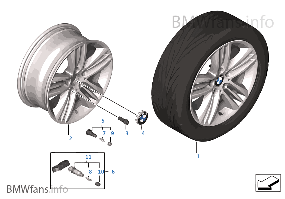 BMW LA wheel star spoke 659 — 17"