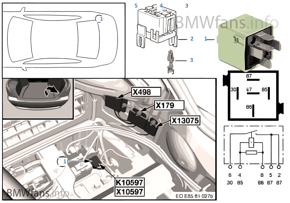 Przekaźnik wentylatora bagażnika K10597