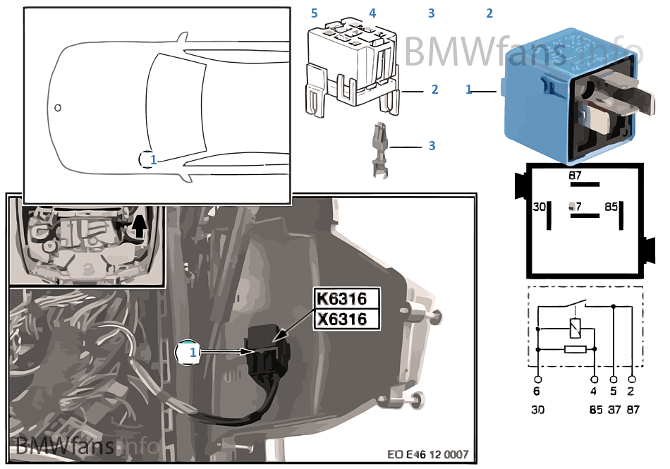 Relé mecanismo válvulas variable K6316